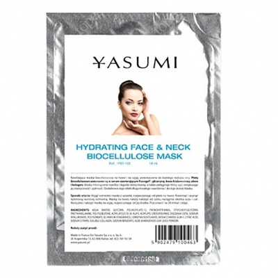 Yasumi Hydrating Face and Neck Biocellulose Mask Nawilżająca maska biocelulozowa na twarz i szyję 1 szt.
