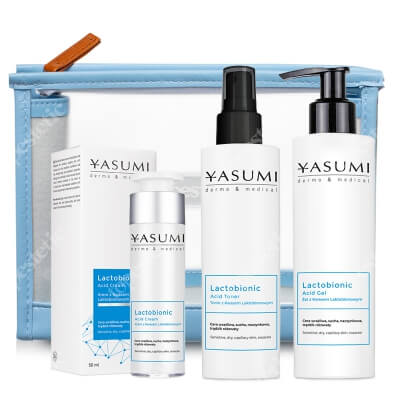 Yasumi Lactobionic Full Care ZESTAW Żel 200 ml + Tonik 200 ml + Krem 50 ml + Kosmetyczka 1 szt