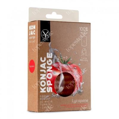 Yasumi Lycopene Konjac Sponge L Naturalna gąbka z likopenem do oczyszczania skóry suchej