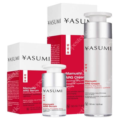 Yasumi Mamushi ARG Set ZESTAW Serum z argireliną 15 ml + Krem z argireliną redukujący zmarszczki mimiczne 50 ml