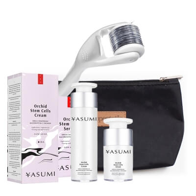 Yasumi Orchid Beauty Set ZESTAW Roller o dł. 0,50 mm + Serum 15 ml + Krem 50 ml + Kosmetyczka 1 szt