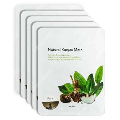 Yasumi Pure Face Mask Maska Konjac to w 100% naturalna maska roślinna 5 szt