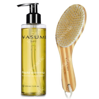 Yasumi Rapid Slimming + Bamboo Brush ZESTAW Olejek wyszczuplająco-antycellulitowy 200 ml + Szczotka bambusowa