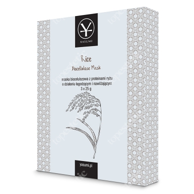 Yasumi Rice Biocellulose Mask Maska biocelulozowa z proteinami ryżu 3 szt.