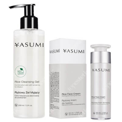 Yasumi Rice Care Set ZESTAW Żel do twarzy z ryżem 200 ml + Ryżowy krem do twarzy 50 ml