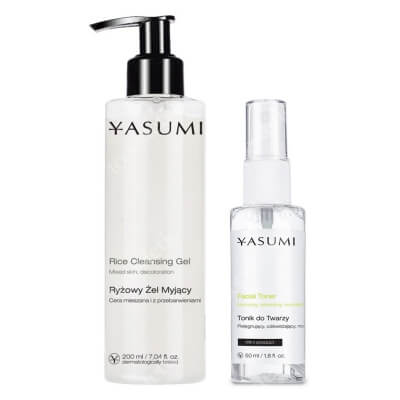 Yasumi Rice Cleansing Gel + Facial Toner ZESTAW Żel do twarzy z ryżem 200 ml + Delikatny tonik do twarzy 50 ml