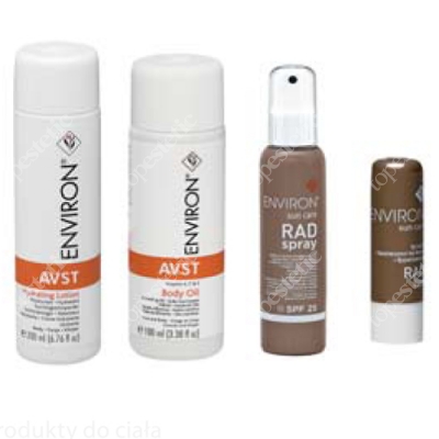 Environ Zestaw AVST + RAD Lotion nawilżający, Filtr ochronny, Olejek, Balsam do ust 200 ml, 120 ml, 100 ml, 3,4 g
