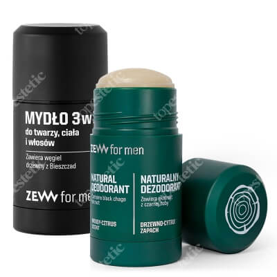 Zew For Men Perfect Start ZESTAW Mydło 3w1 85 ml + Dezodorant w sztyfcie 80 g