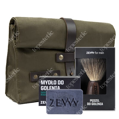 Zew For Men Shaving Set ZESTAW Mydło Do Golenia 85 ml + Pędzel do golenia 1 szt + Bawełniana kosmetyczka 1 szt