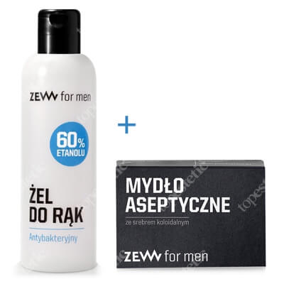 Zew For Men Zestaw Zew Czystych Rąk ZESTAW Żel antybakteryjny 100 ml + Mydło aseptyczne 85 ml