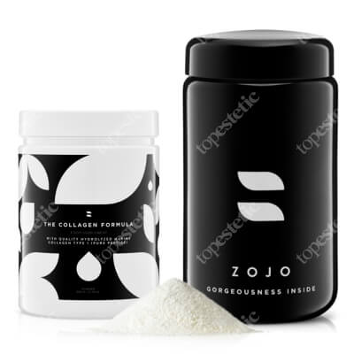Zojo Caddy + The Collagen Formula ZESTAW Pojemnik na suplementy w proszku 400 ml + Hydrolizowany kolagen rybi w proszku na włosy, skórę i paznokcie 300 g