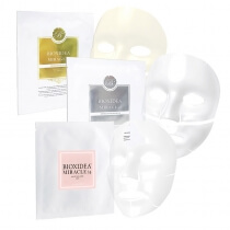 Bioxidea Mirage Mask Set ZESTAW Maska nawilżająco - przeciwstarzeniowa 1 szt + Maska nawilżająco - liftingująca 1 szt + Maska nawilżająco - kojąca 1 szt