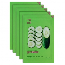Holika Holika Pure Essence Mask Sheet - Cucumber 5 Pack ZESTAW Maseczka bawełniana z ekstraktem z ogórka 5 szt.
