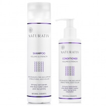 Naturativ Volume and Strength Hair Care ZESTAW Szampon - objętość i wzmocnienie 250 ml + Odżywka - objętość i wzmocnienie 200 ml