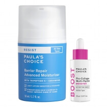 Paulas Choice Moisturiser + Collagen Set ZESTAW Zaawansowany krem nawilżający 50 ml + Skoncentrowane serum peptydowe z kolagenem 20 ml