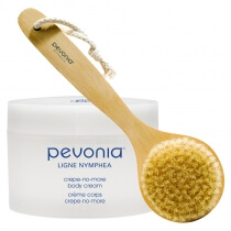 Pevonia Crepe No More Body Cream + Body Brush ZESTAW Ujędrniający i odmładzający balsam do ciała 200 ml + Szczotka - masaż ciała 1 szt