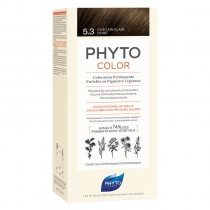 Phyto PhytoColor Farba do włosów - jasny złoty kasztan (5.3 Chatain Clair Dore) 50+50+12