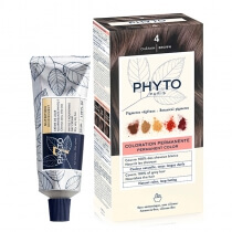 Phyto PhytoColor + Nutrition Phyto 7 ZESTAW Farba do włosów - kasztan (4 Chatain) 50+50+12 + Krem nawilżający do włosów 50 ml