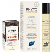 Phyto PhytoColor + Phytopolleine ZESTAW Farba do włosów - ciemny kasztan (3 Chatain Fonce) 50+50+12 + Eliksir - podstawa pielęgnacji skóry głowy 20 ml