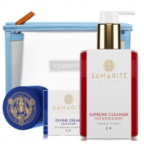 Samarite Basic Set ZESTAW Krem do twarzy 45 ml + Żel dla oczyszczenia twarzy i ciała 300 ml + Kosmetyczka 1 szt
