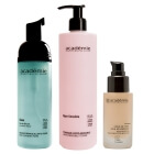 Academie Beauty Skin ZESTAW Liftingujący podkład (kolor miód 02) 30 ml + Pianka oczyszczająca 150 ml + Tonik 200 ml