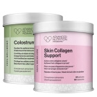 Advanced Nutrition Pr. Skin Collagen Support + Colostrum C ZESTAW Koktajl witaminy C, cynku, MSM i ekstraktu z pestek winogron 60 kaps + Witamina C i siara mleka krowiego 60 kaps.