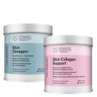 Advanced Nutrition Pr. Skin Omegas + + Skin Collagen Support ZESTAW Witamina A dla zdrowej skóry oraz omega 3 i 6, 60 kaps. + Koktajl witaminy C, cynku, MSM i ekstraktu z pestek winogron 60 kaps