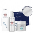 Alkmie Night Ritual ZESTAW Jednorazowe ręczniki do twarzy 80 szt + Oczyszczający balsam do twarzy 100 ml + Łagodząca maska na noc 60 ml
