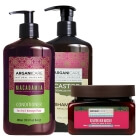 Arganicare Lovely Hair ZESTAW Szampon na porost włosów 400 ml + Odżywka do suchych włosów 400 ml + Maska 350 ml
