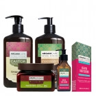 Arganicare Shine Hair Set ZESTAW Serum naprawcze 100 ml + Szampon 400 ml + Odżywka 400 ml + Maska 350 ml