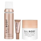 Bali Body Instant Tan Medium - Dark + Bronzing Serum + Gradual Face Tan ZESTAW Spray Medium-Dark 97 ml + Serum brązujące do twarzy 30 ml + Nawilżający krem do twarzy ze stopniowym efektem opalania 50 ml