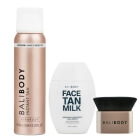 Bali Body Instant Tan Medium-Dark + Face Tan Milk + Brush ZESTAW Spray do natychmiastowej opalenizny 97 ml + Mleczko samoopalające do twarzy 50 ml + Pędzel do aplikacji 1 szt