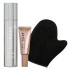 Bali Body Self Tan Body Mist + Bronzing Serum + Luxe Tanning Mitt ZESTAW Spray samoopalający do ciała 200 ml + Serum brązujące do twarzy 30 ml + Rękawica do aplikacji 1 szt