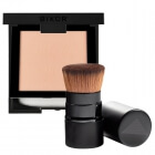 Bikor Oslo Compact Powder N°4 + Brush ZESTAW Puder - Instant awake (jasny miodowy) 8 g + Pędzel do pudru Oslo