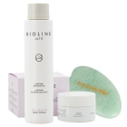 Bioline Jato Calming Set + Gua Sha ZESTAW Tonik 200 ml + Krem 50 ml + Płytka do masażu z jadeitu 1 szt