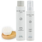 Bioline Jato Clean Skin Set ZESTAW Pianka oczyszczająca 200 ml + Tonik oczyszczająco-odświeżający 200 ml + Szczotka do mycia twarzy 1 szt