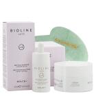 Bioline Jato Soothing Skin Set + Gua Sha Topestetic ZESTAW Nektar kojący 30 ml + Krem Kojąco-odżywczy 50 ml + Płytka do Masażu Twarzy z jadeitu 1 szt
