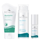 Biomaris Day Cream Clear + SOS Fluid Clear  + Wash Lotion ZESTAW Matujący krem-żel na dzień 50 ml + Roll-on punktowy na niedoskonałości 5 ml + Łagodny żel myjący 50 ml