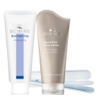 Biomaris Shower Peeling + Super Rich Body Lotion ZESTAW Peeling pod prysznic 200 ml + Odżywczy balsam do ciała do skóry dojrzałej 200 ml + Pilnik 1 szt