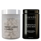Carein Tricho Amino Complex + Hormonal Acne Skin ZESTAW Wzmocnienie cienkich, łamliwych włosów 120 kapsułek + Kuracja 30 dni Gładka skóra bez trądziku hormonalnego 120 kaps