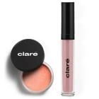 Clare Jelly Blush 728 + Glossy Lip Barrier ZESTAW Róż do policzków (Jelly Blush 728) 3 g + Ochronny błyszczyk do ust (kolor Muty 04) 6 ml