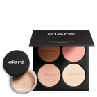 Clare Makeup Surgery - Blondie + Oh! Glow - Botox ZESTAW Paletka dla blondynek 4x8 g + Puder rozświetlający (kolor Btx 32) 2,5 g