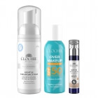 Clochee Protect Your Skin ZESTAW Krem matujący z SPF 50 50 ml + Mgiełka SPF 50 75 ml + Pianka do mycia twarzy 150 ml
