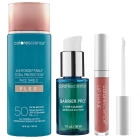 Colorescience Shine Face ZESTAW Minerały (kolor Fair) 55 ml + Błyszczyk do ust (kolor Coral) 4 ml + Żel oczyszczający 30 ml GRATIS