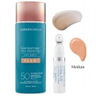 Colorescience Total Face And Eye ZESTAW Minerały w emulsji do twarzy SPF50 (kolor medium) 55 ml + Korektor pod oczy 3 w 1 SPF 35 (kolor Medium) 7 ml