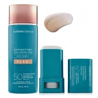Colorescience Total Protection And Beauty Look ZESTAW Ochrona przeciwsłoneczna w sztyfcie 18g + Minerały w emulsji do twarzy (kolor medium) 55 ml