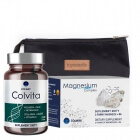 Colway Magnesium Complex + Colvita ZESTAW Kompozycją trzech form magnezu 60 kaps. + Suplement diety Kolagen + Algi + Wit. E 120 kaps. + kosmetyczka