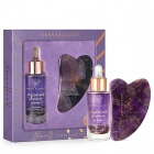 Crystallove Amethyst Crystalized Set ZESTAW Kamień harmonii i relaksu 1 szt. + Serum z ametystem 30 ml