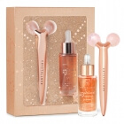 Crystallove Rose Quartz 3D Lift and Sculpt Set ZESTAW Liftingujący masażer 1 szt. + Serum z kwarcem różowym i bisabololem 30 ml