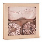 Crystallove Silk Eye Mask and Scrunchies Set ZESTAW Opaska do spania 1 szt + Gumka jedwabna 2 szt